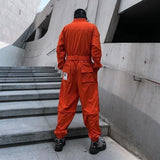 2023 autumn street short sleeve american jumpsuit mens jumpsuit suit motorcycle removable pants hip hop leg pants unique shorts style 4653