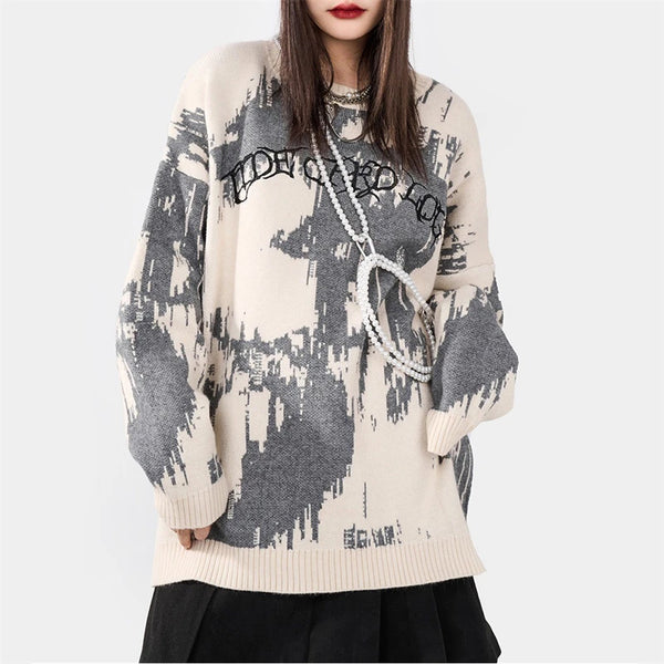 varsity flame pullover for men with bold graphic knit design, perfect for 2025 fashion, street fashion menswear trend for sea