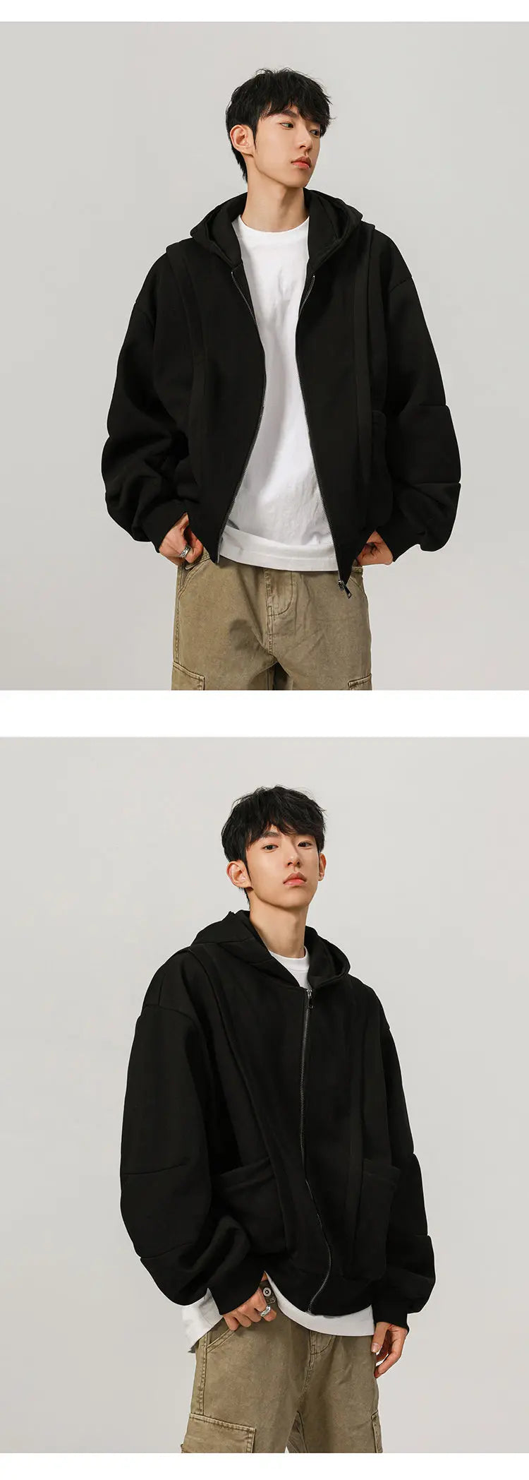 450G Hoody Sweatshirt Men Women Streetwear Fashion Loose Casual Short