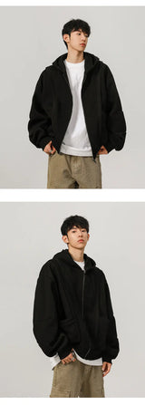 450G Hoody Sweatshirt Men Women Streetwear Fashion Loose Casual Short