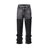retro washed denim mens jeans pants fashion graffiti patchwork loose biker black jeans streetwear hip hop casual straight pants denim street jeans