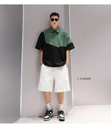 Glitchcore Melting smiley – Summer Street Hip Hop Men And Women Trendy Personality Polo