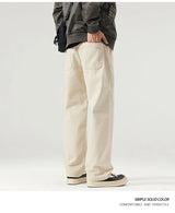 men fashion casual retro pure cotton straight elastic waist plus size loose denim jeans pants man cityboy streetwear trousers unique jeans style 2219