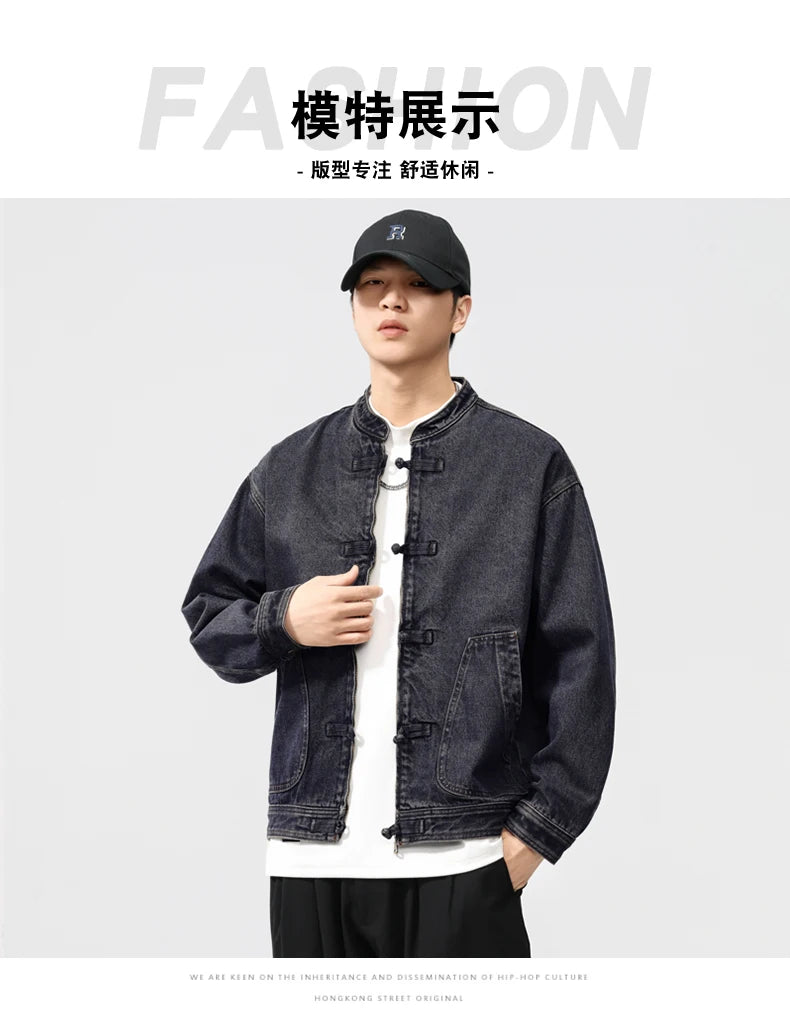 grunge winter jacket, layered citywear - trendy urban streetwear fashion for men and women