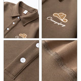 Men Embroidery Fashion Loose Casual Pullover Sweatshirt Spring Autumn