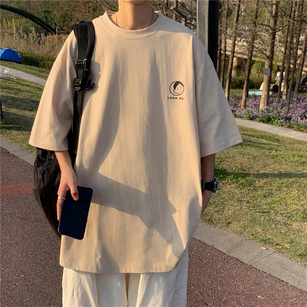 Harajuku Tribal flames – Japanese Streetwear T Shirt Mens Summer Oversized Graphic