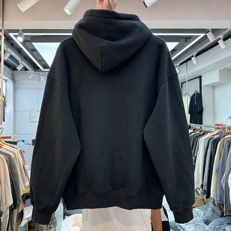 Vaporwave hoodie with bold 2000s color scheme