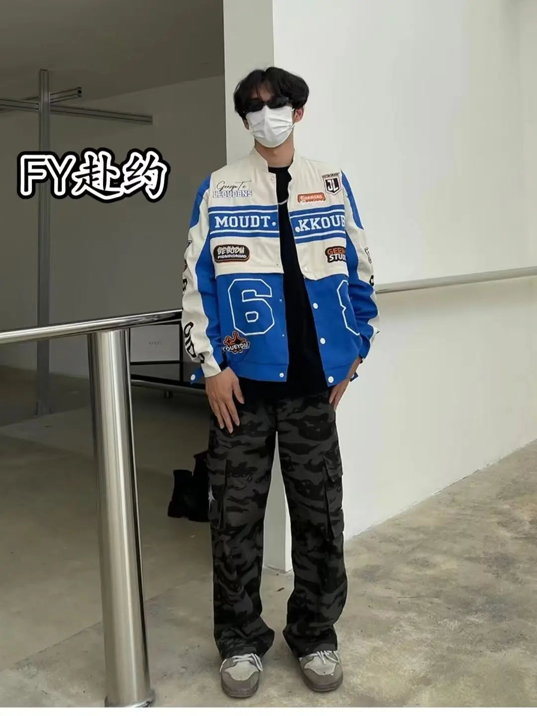 Leather Panel Streetwear Jacket Daily Fit Staple
