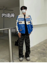 Leather Panel Streetwear Jacket Daily Fit Staple
