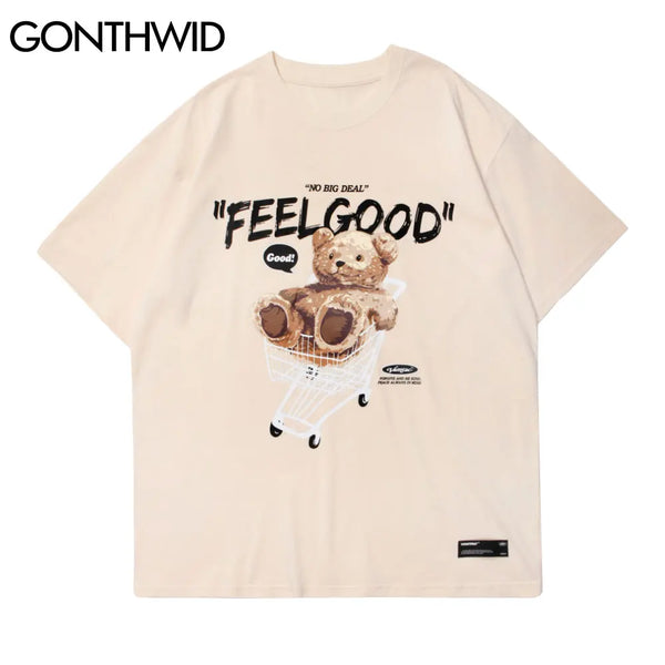 Harajuku Oversized Shirt – Gonthwid Short Sleeve Tees Harajuku Streetwear Toy Bear Shop – Urban Streetwear for Men & Women