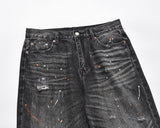 frayed damaged washed black baggy jeans men and women straight streetwear y2k pantalones hombre denim pants oversized cargos unique cargo style 5661