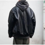 japanese street motorcycle set men thickened stand collar hip hop leather jacket harajuku casual pants 2 pcs bomber suit 2023 unique default style 4885
