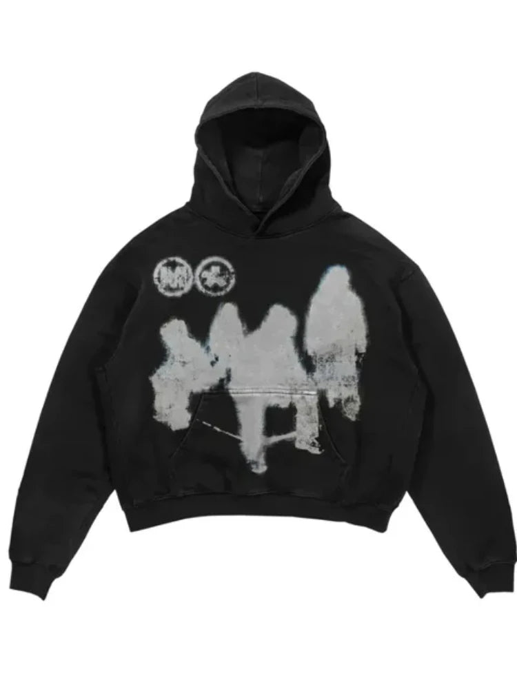 Y2K Womens Top Hoodies Sweatshirt Pullover Oversized Streetwear Vintage