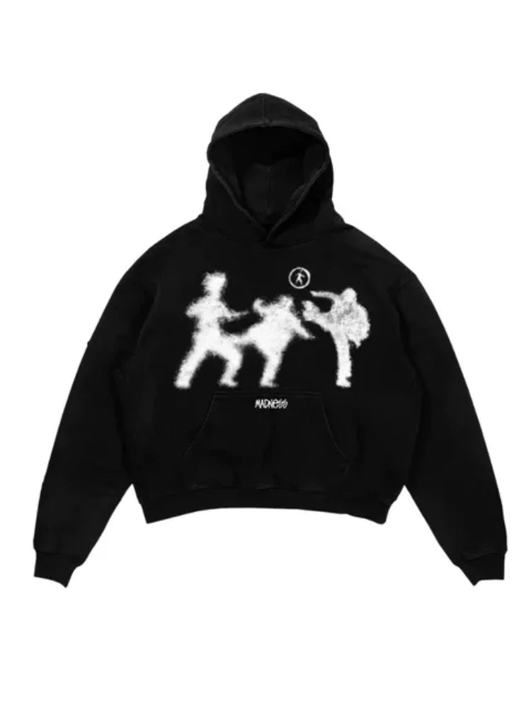 Y2K Womens Top Hoodies Sweatshirt Pullover Oversized Streetwear Vintage