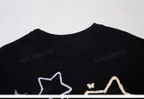 Sadcore Oversized shirt – Men Short Sleeve T Shirts Fun Comic Cartoon Print Tshirt Jap