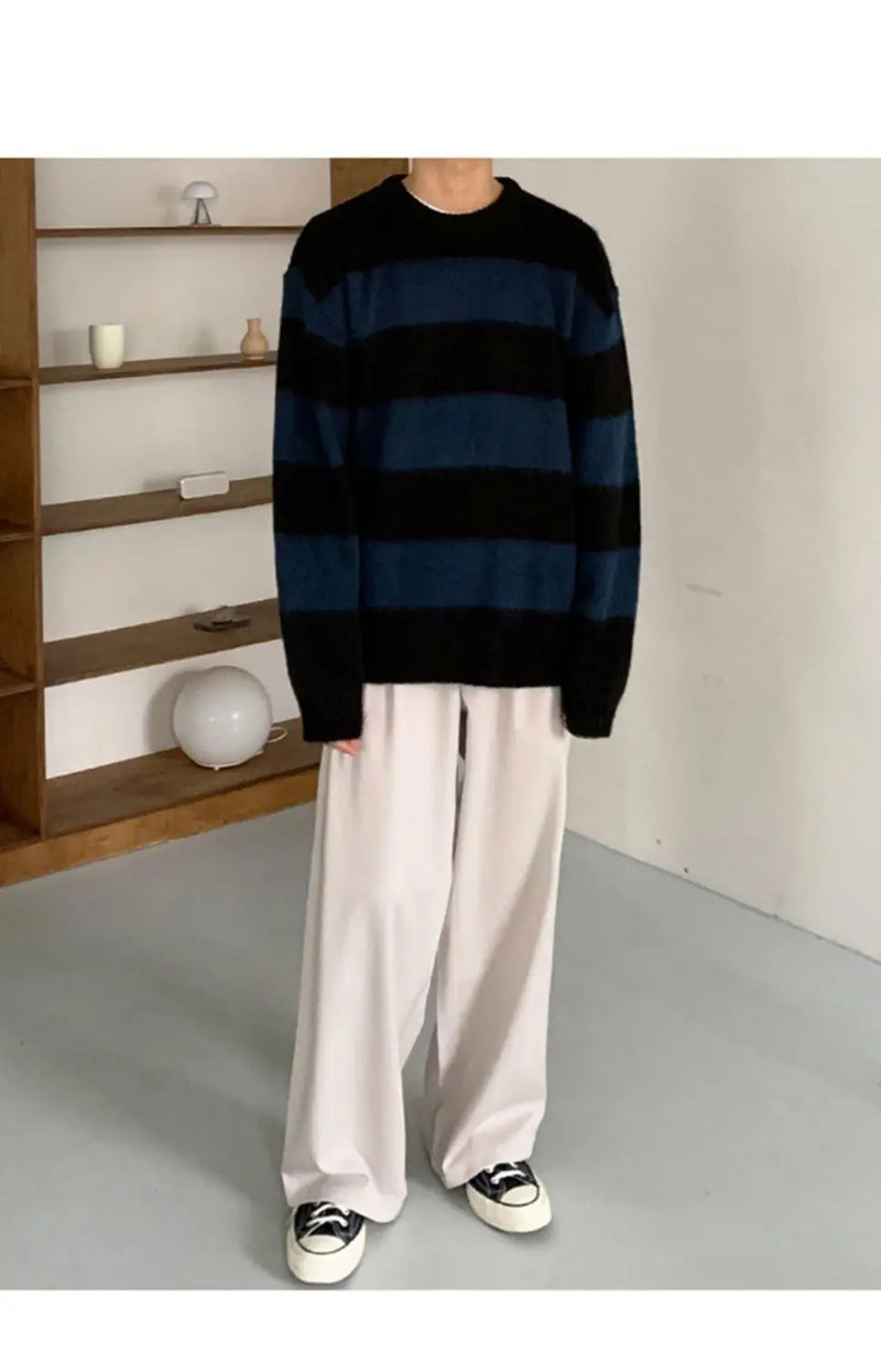 grunge oversized knit streetwear piece for layered look and winter street fits, ideal for men’s fashion and seasonal streetwe