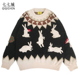 oversized flame jumper with bold print, ideal for photo-ready Y2K streetwear layering, street fashion menswear trend for seas