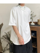 Trapwear Oversized shirt – Korean Summer Minimalist Retro Chinese Style Stand Collar Sp