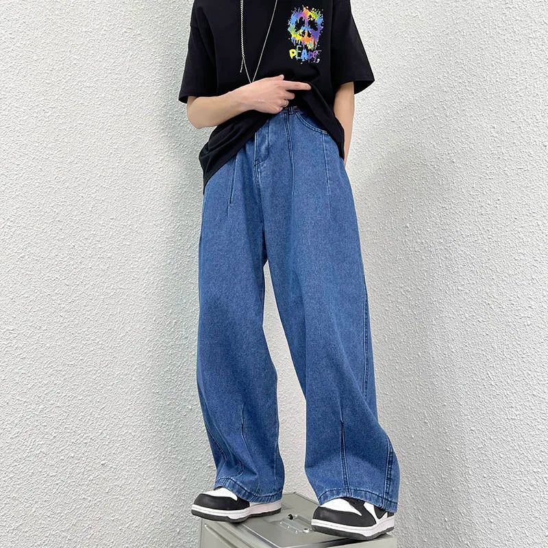 men wide leg jeans loose straight baggy denim pant mens womens streetwear skateboard pants oversized hip hop casual trousers unique jeans style 1115