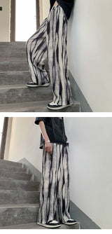 pleated pants mens fashion retro casual pants men japanese streetwear loose hip hop wide leg pants mens ice silk trousers m 3xl unique default style 3668