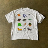 Cyberpunk Melting smiley – 2024 New Fashion Casual Gothic Short Sleeve Tops T Shirt Men