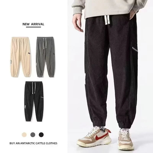 autumn mens japanese streetwear corduroy trousers y2k vintage baggy joggers pants 2024 new casual hip hop cargo sweatpants relaxed fit joggers
