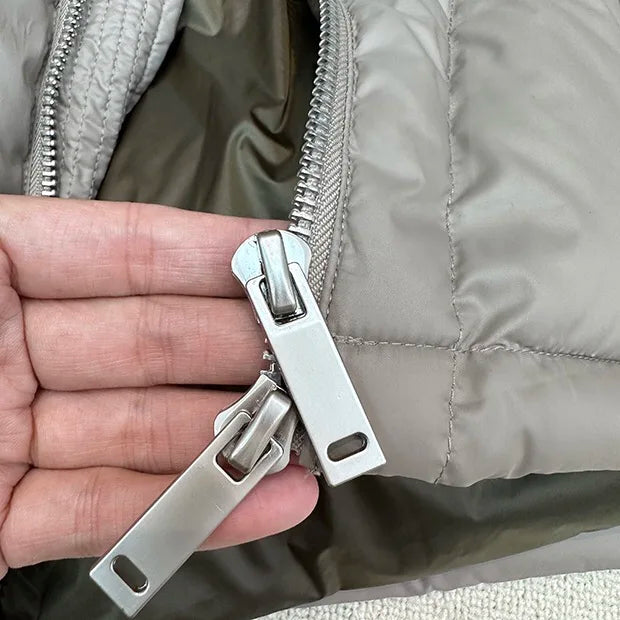 Winter hooded down jacket thickened