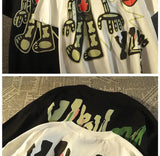 Glitchcore Melting smiley – American Retro Trendy Brand Anime Pure Cotton Short Sleeved