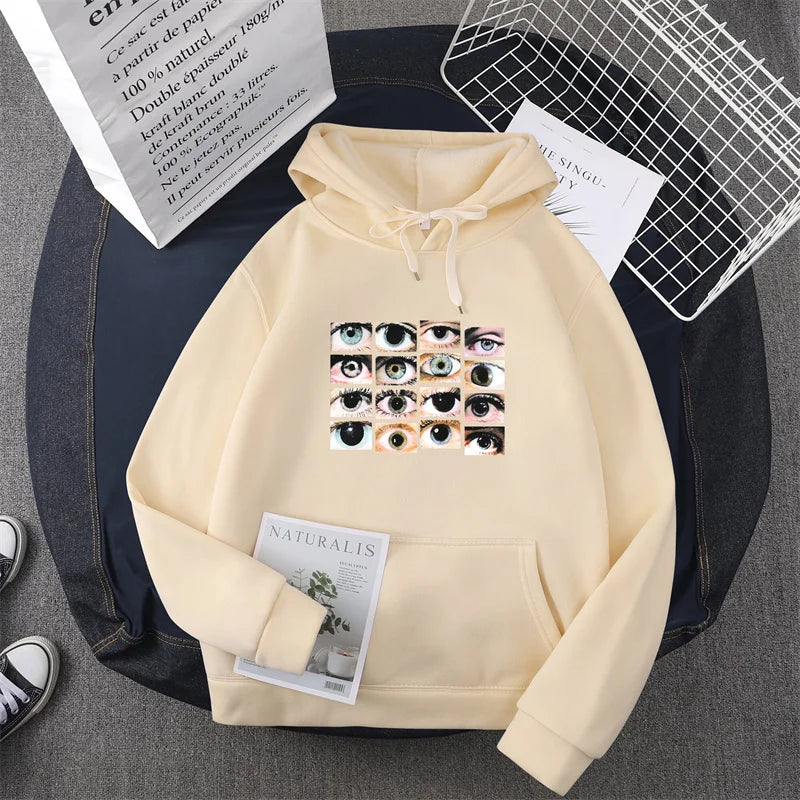 2022 Mens Hip Hop Street Style Hoodie Eye Print Harajuku Sweatshirt Fa
