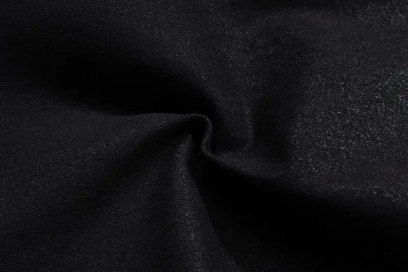 european and american street batik black paint coat wide jeans pants fashionable baggy contoured distressed flared denim jeans unique jeans style 1606