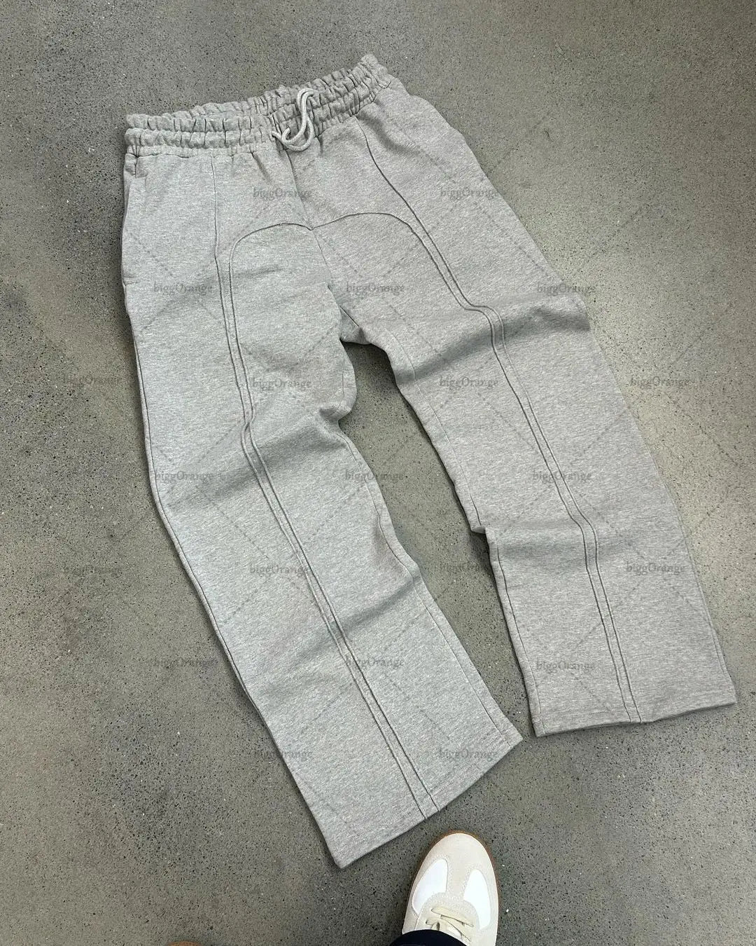 2024 high street trendy straight casual pants american harajuku retro splicing oversized sweatpants men personalized streetwear unique joggers style 2757