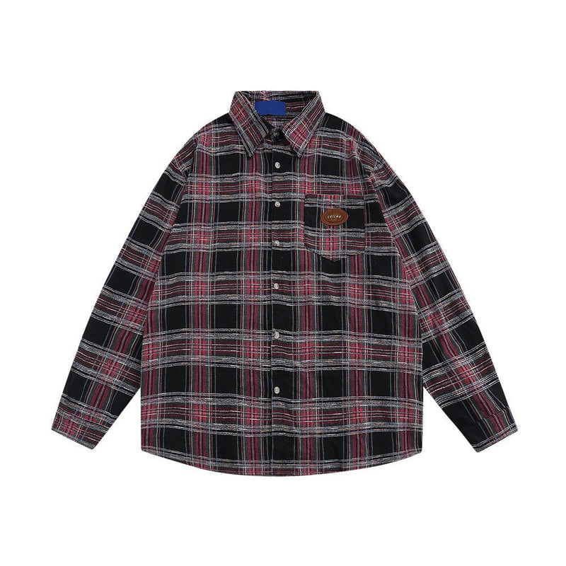 "Classic Plaid" Unisex Men Women Streetwear Graphic Shirt Daulet Apparel