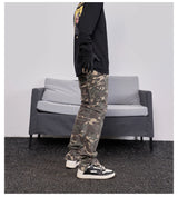 mens hip hop streetwear denim pants fashion camouflage pants 2023 harajuku cotton zipper joggers slim fit jeans trousers pants unique joggers style 2725