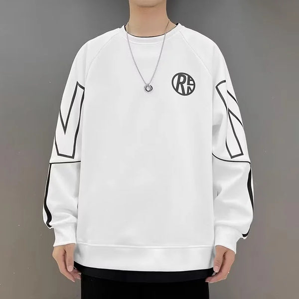Y2K Vintage Letter Printed Pullovers Hoodies For Men Korean Fashion Ne