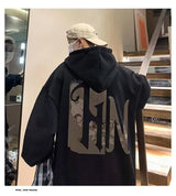 City Boy Oversized Hoodie Sweatshirt Men American High Street Hoodies Funny Streetwear Hip Hop Hoody Mens 2025 Autumn Tracksuit