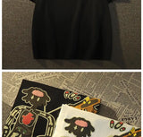 Glitchcore Melting smiley – American Retro Trendy Brand Anime Pure Cotton Short Sleeved
