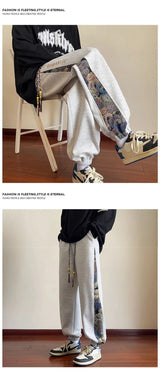 hip hop fashion anime printed sweatpants for men autumn casual corduroy baggy joggers pantalones hombre y2k streetwear trousers unique joggers style 191