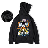 Autumn Funny Cartoon Duck Graphic Y2K Hoodies Oversized Hip Hop Fashion