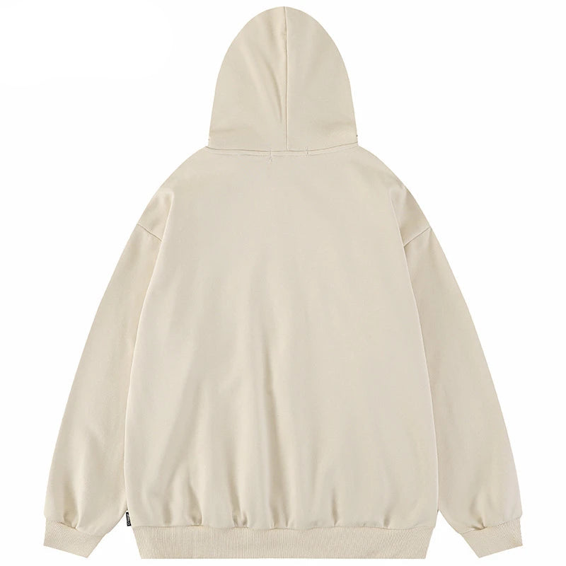 2023 Hip Hop Streetwear Hoodie Sweatshirt Letters Bubble Printing Hood