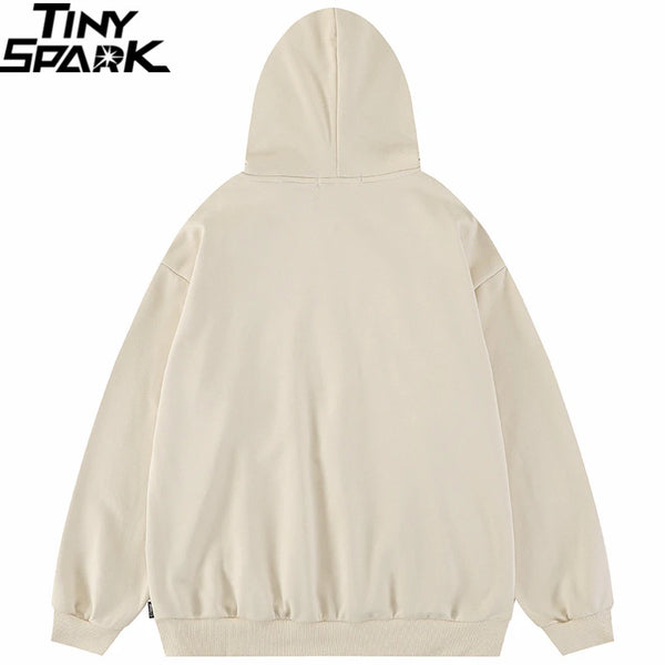 2023 Hip Hop Streetwear Hoodie Sweatshirt Letters Bubble Printing Hood