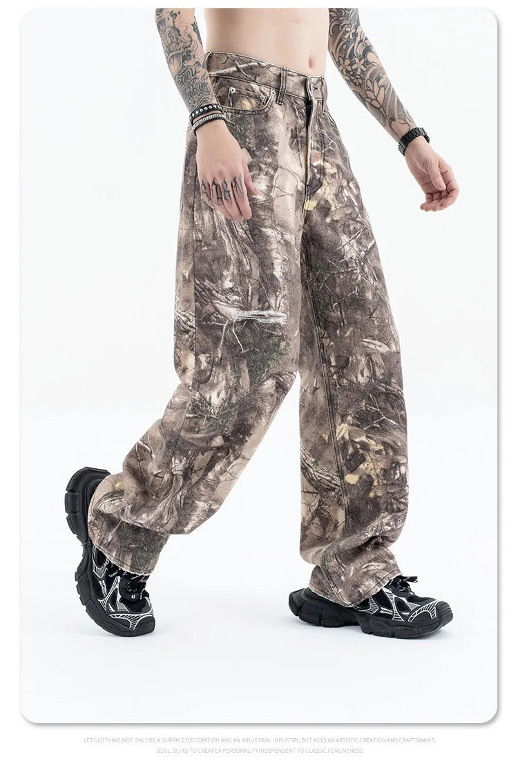 2024AW dry wood camo jeans