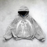 Oversized Sweatshirt Shining Angel Hoodies Women Goth New Couples Goth