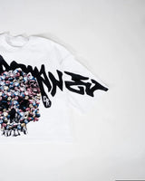 Y2k Chrome logo – Street Hip Hop Clothing Gothic Devil Pattern Print Oversized