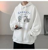 Cool Cartoon Cat Graphic Print Hoodies For Men Y2K Streetwear Clothes