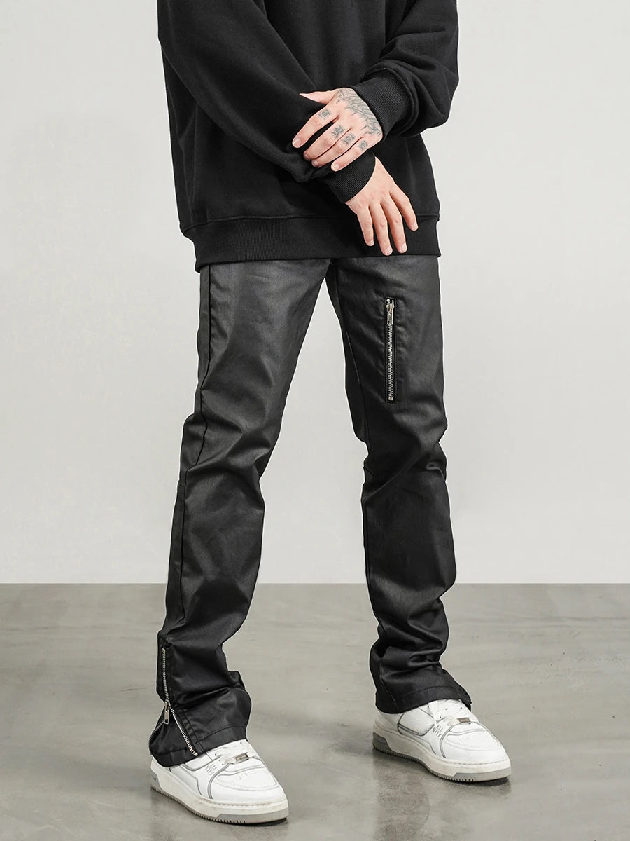 mens pants new casual hip hop punk trousers bottom zippers pants streetwear harajuku fashion bike high street pant joggers unique joggers style 4133