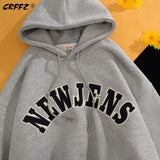 Autumn and Winter American High Street Men and Women Trendy Personalized Letter Printed Hoodie Couple Loose Retro Casual Top y2k