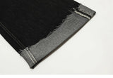 men women streetwear fashion loose casual wide leg straight black denim jeans pant boyfriend y2k baggy jeans trousers unique jeans style 2383