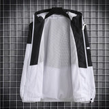 techwear zip bomber, urban fashion, for men, fall streetwear outfit, oversized style, layered fashion, modern aesthetic, graphic detail