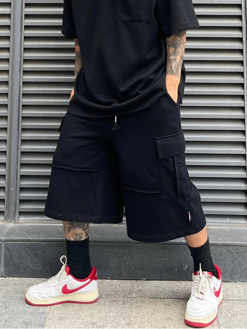 men casual sweatpant elastic waist streetwear track drawstring capris pants new fashion loose trousers hip hop baggy joggers unique joggers style 3466
