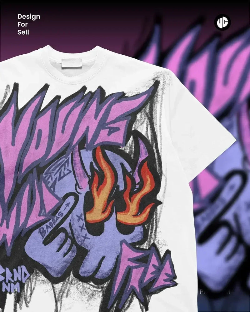 Y2K Manga Panel T-Shirt – Cry Scene Blur with Pastel Drip